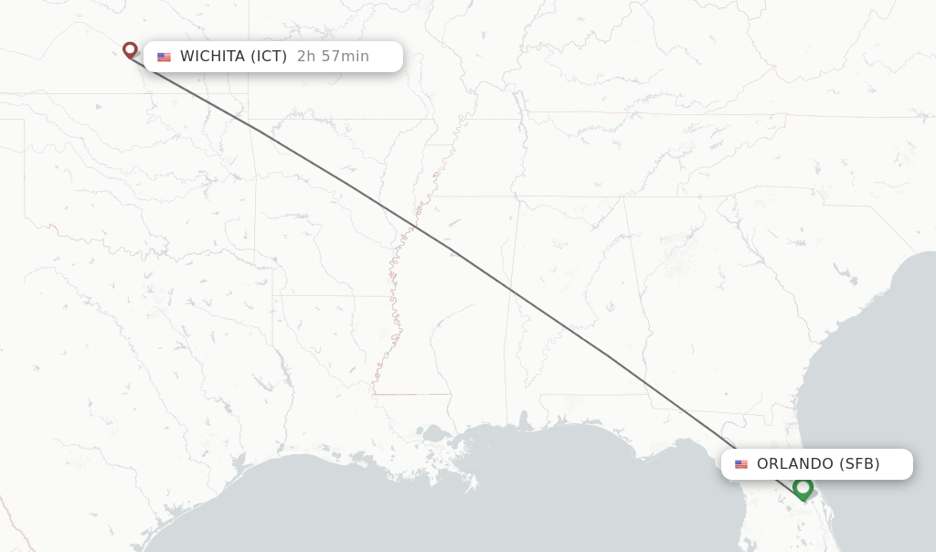 Direct (non-stop) Flights From Orlando To Wichita - Schedules ...