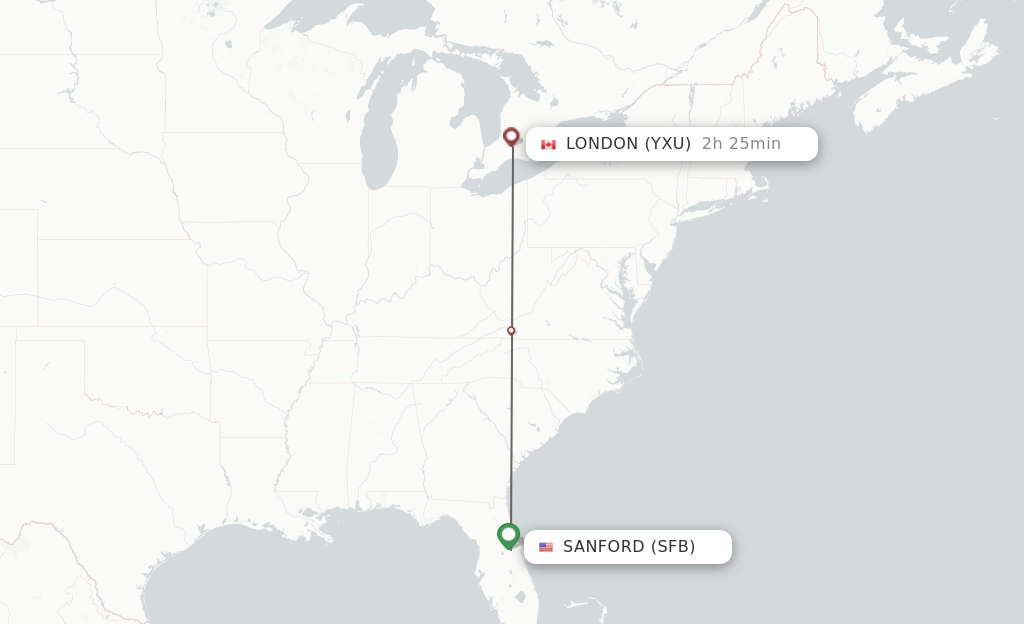 Direct (nonstop) flights from Orlando to London schedules