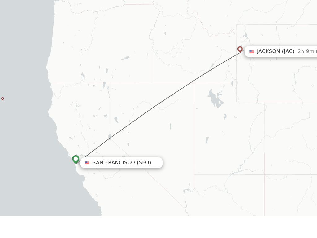 Direct non stop flights from San Francisco to Jackson