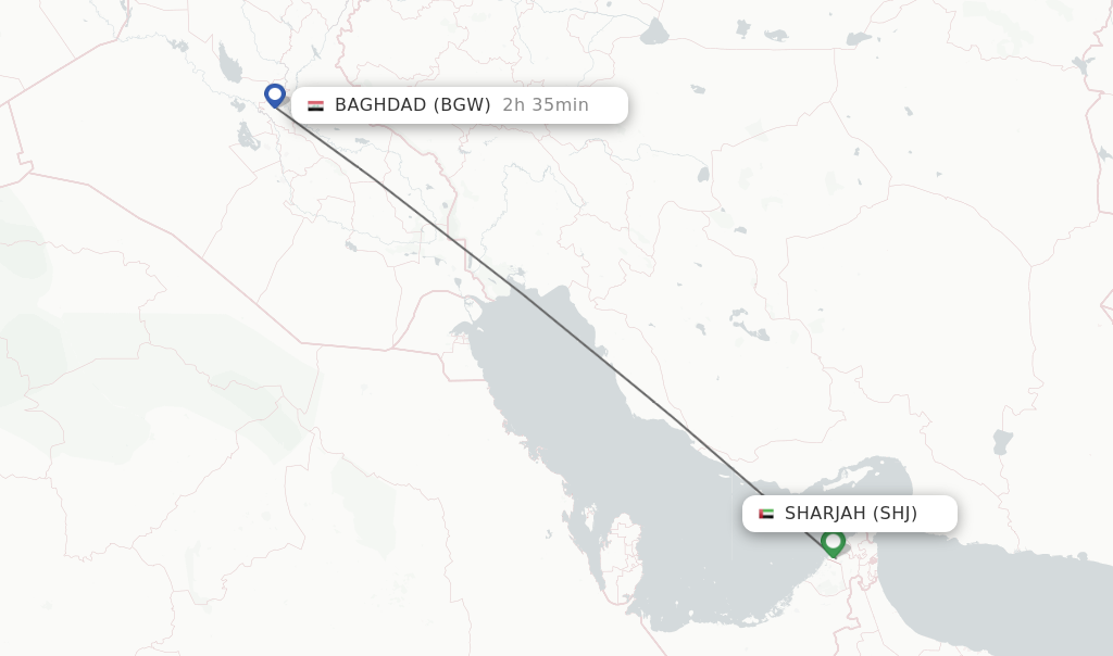 Direct (non-stop) Flights From Sharjah To Baghdad - Schedules ...