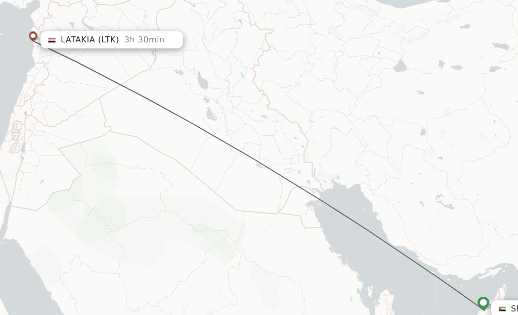 Direct (non-stop) Flights From Sharjah To Latakia - Schedules ...