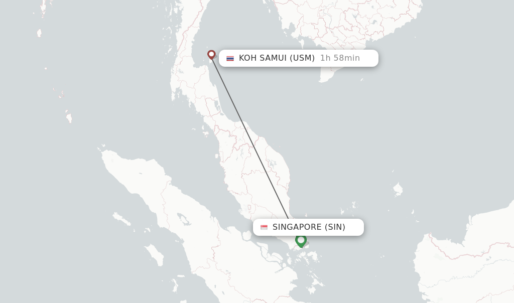 Direct (non-stop) flights from Singapore to Koh Samui - schedules ...