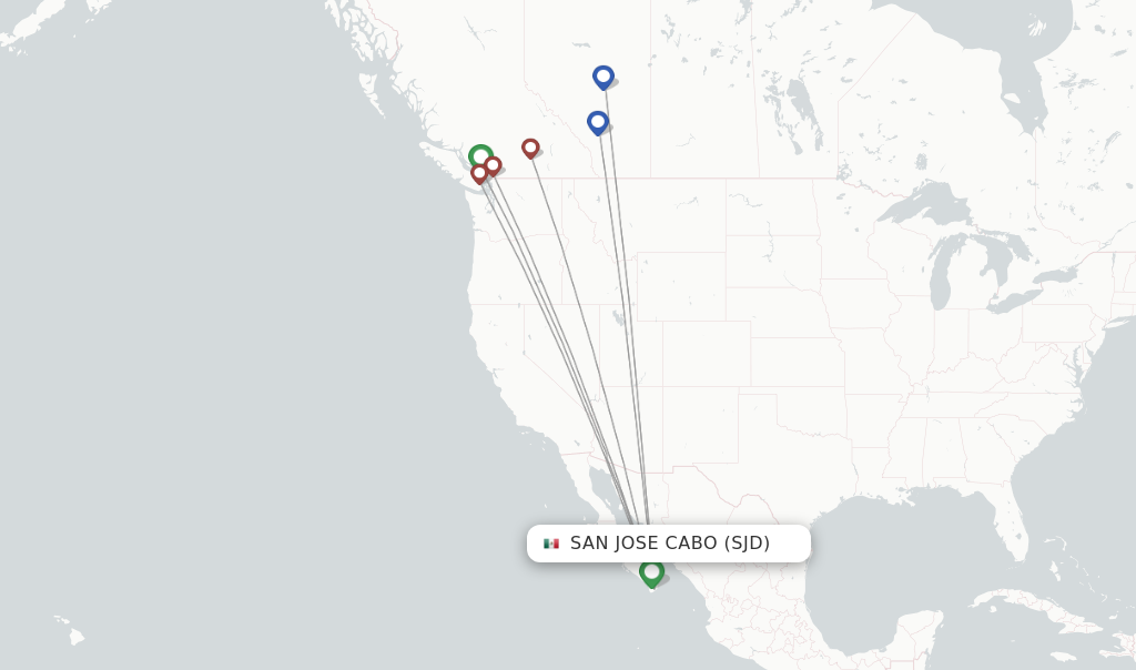 WestJet flights from San Jose Cabo, SJD