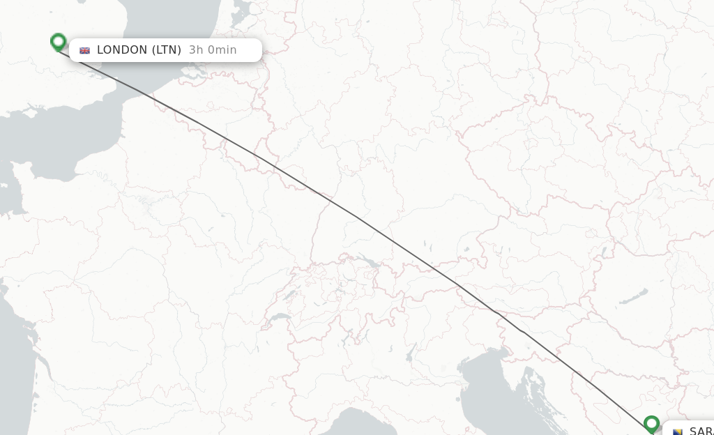 Direct (non-stop) Flights From Sarajevo To London - Schedules ...