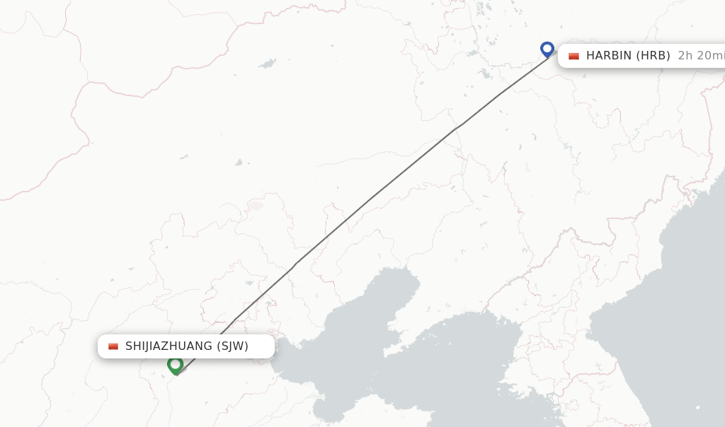 Direct (non-stop) flights from Shijiazhuang to Harbin - schedules ...