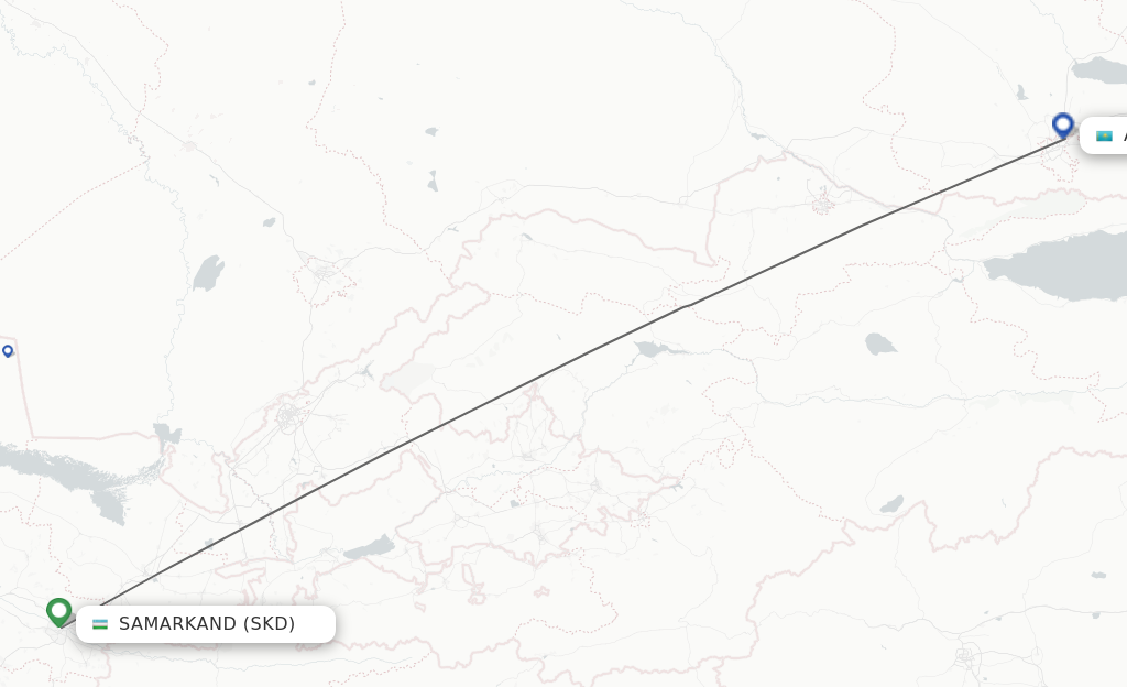 Direct (non-stop) flights from Samarkand to Almaty - schedules ...