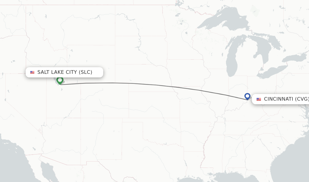 Direct (non-stop) Flights From Salt Lake City To Cincinnati - Schedules ...