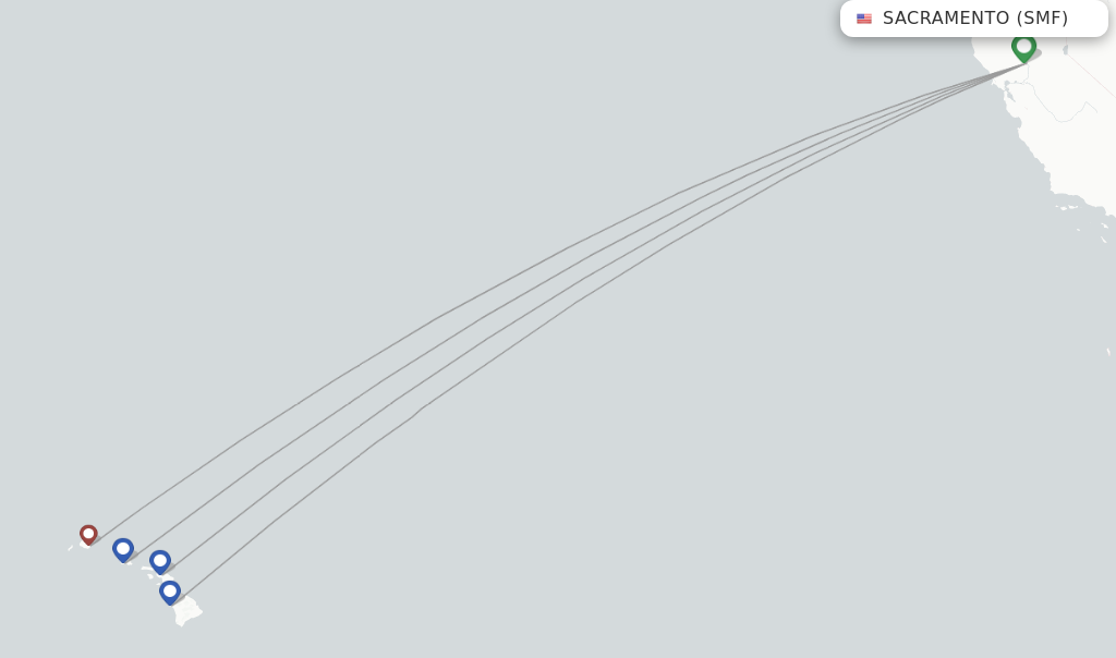 Hawaiian Airlines flights from Sacramento, SMF