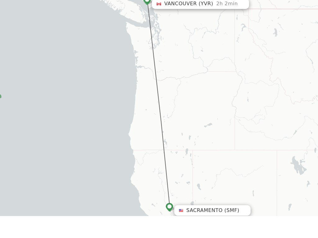 Direct non stop flights from Sacramento to Vancouver schedules