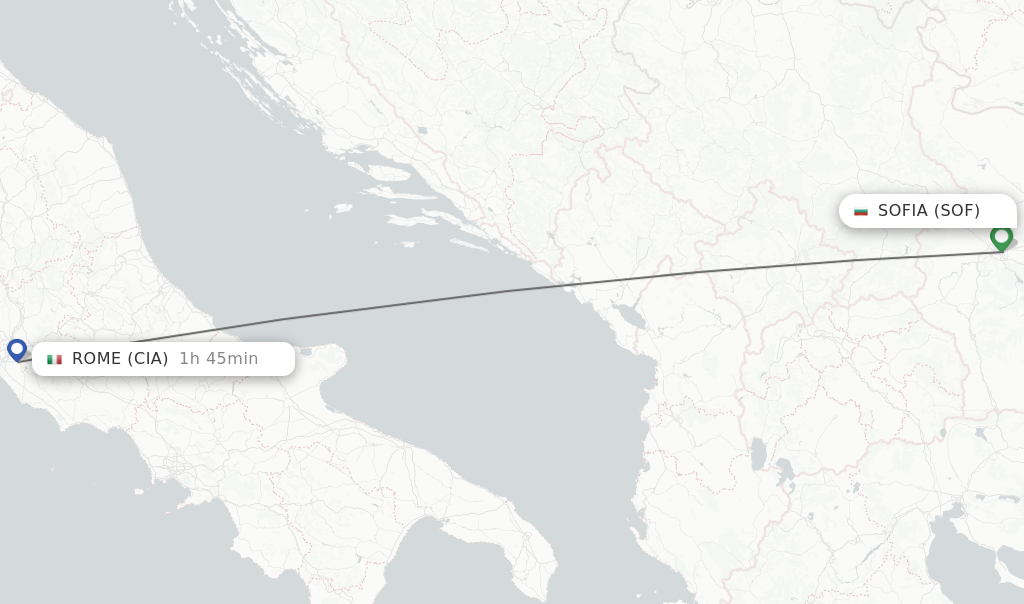 Direct non stop flights from Sofia to Rome schedules