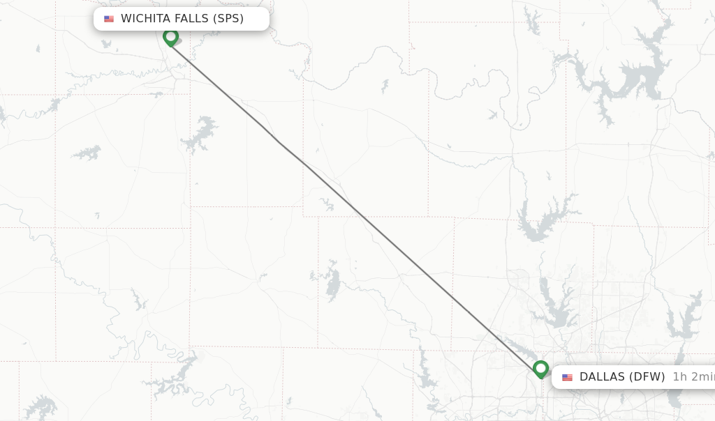 Direct non stop flights from Wichita Falls to Dallas schedules