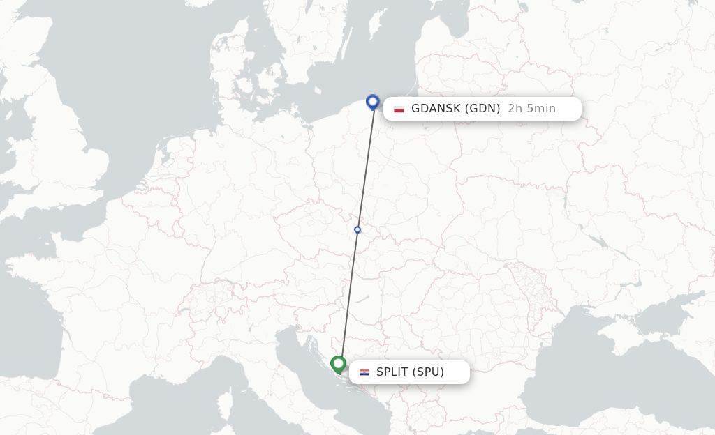 Direct (non-stop) Flights From Split To Gdansk - Schedules ...