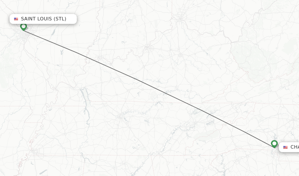 Direct non stop flights from Saint Louis to Charlotte