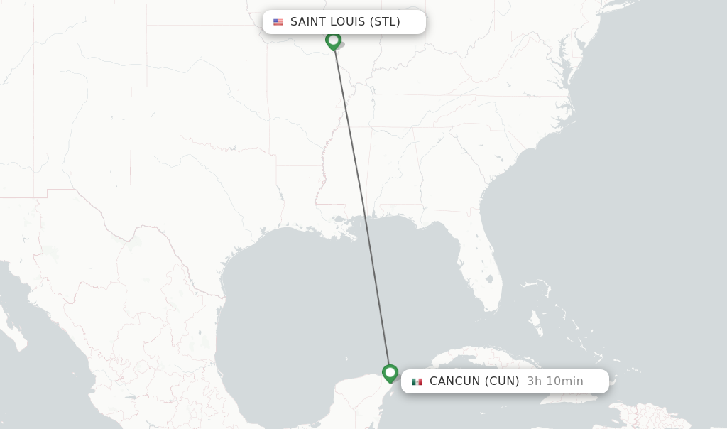 Direct (nonstop) flights from Saint Louis to Cancun schedules