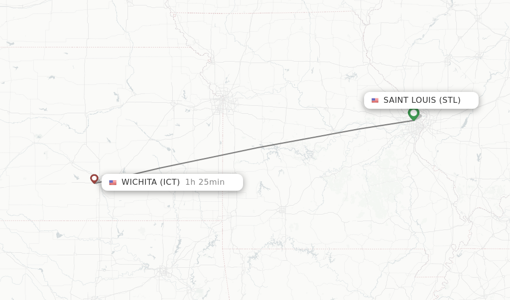 Direct (non-stop) Flights From Saint Louis To Wichita - Schedules ...