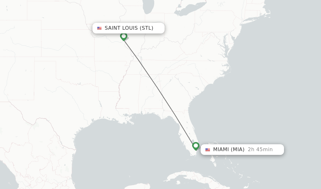 Direct non stop flights from Saint Louis to Miami schedules