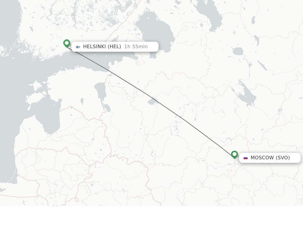 Direct (non-stop) flights from Moscow to Helsinki - schedules ...