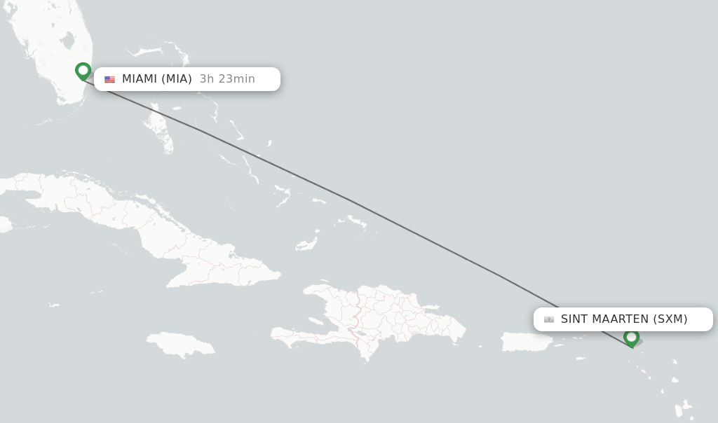 Direct (non-stop) Flights From Sint Maarten To Miami - Schedules ...