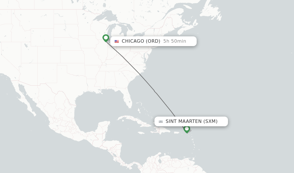 Direct Non Stop Flights From Sint Maarten To Chicago Schedules 4659