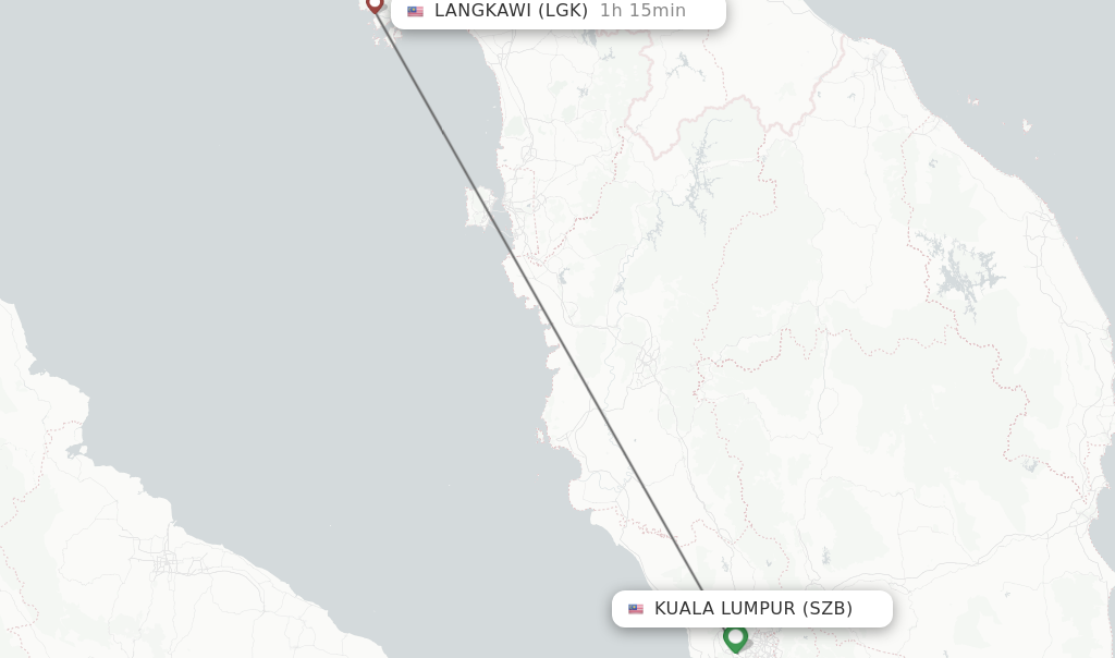 Direct (nonstop) flights from Kuala Lumpur to Langkawi schedules