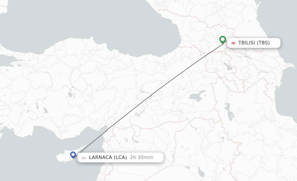 Direct (non-stop) Flights From Tbilisi To Larnaca - Schedules ...