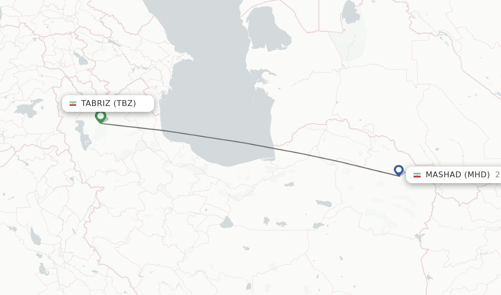 Direct (non-stop) Flights From Tabriz To Mashad - Schedules 