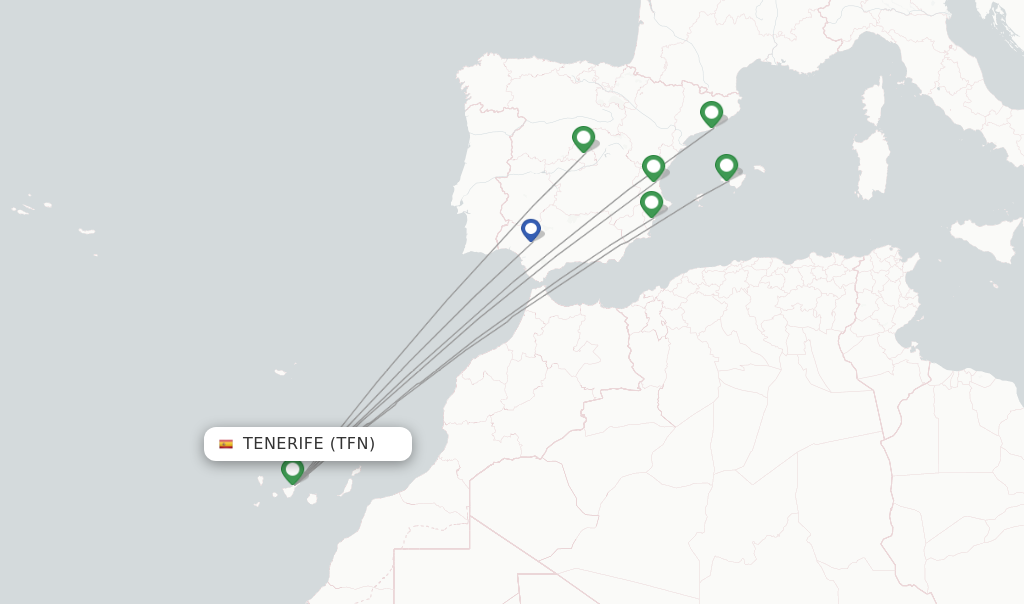 Ryanair flights from Tenerife, TFN