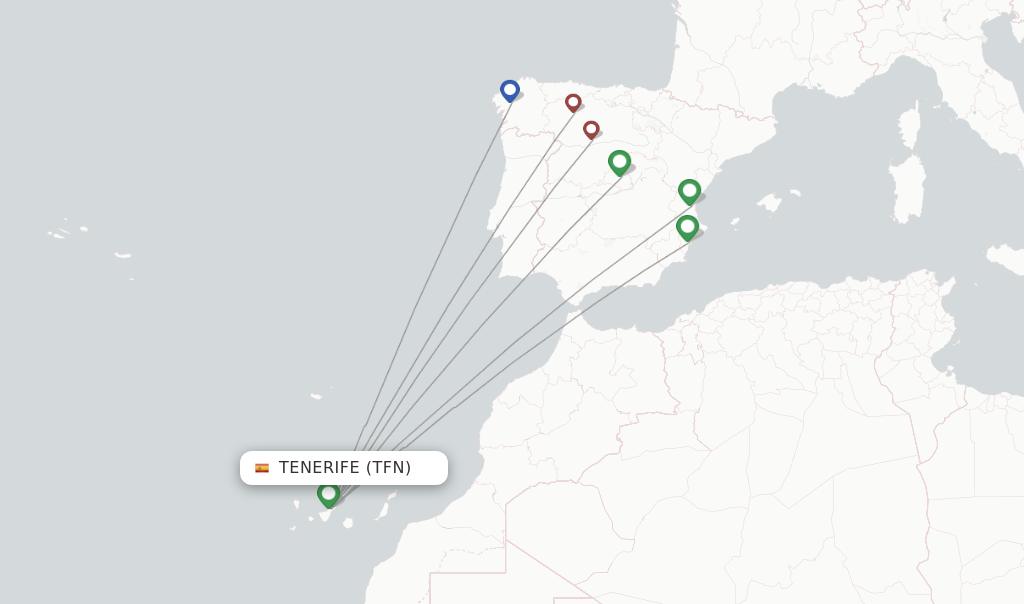 Iberia flights from Tenerife, TFN