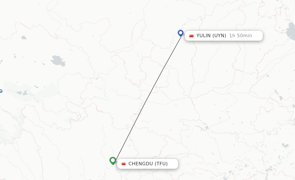 Direct (non-stop) Flights From Chengdu To Yulin - Schedules 