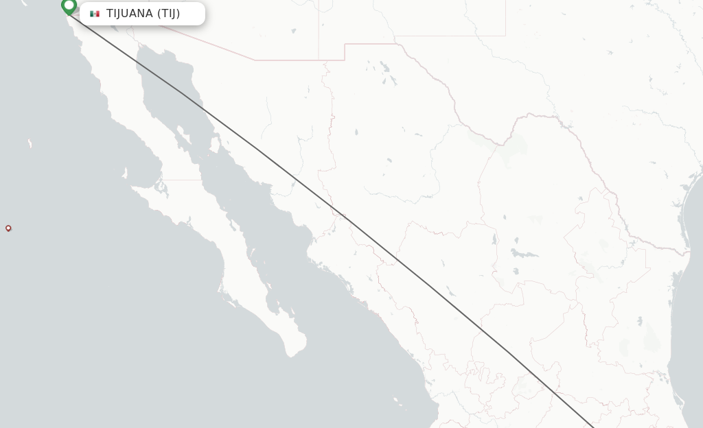 Direct non stop flights from Tijuana to Mexico City schedules