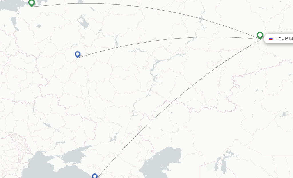 Pobeda flights from Tyumen, TJM - FlightsFrom.com