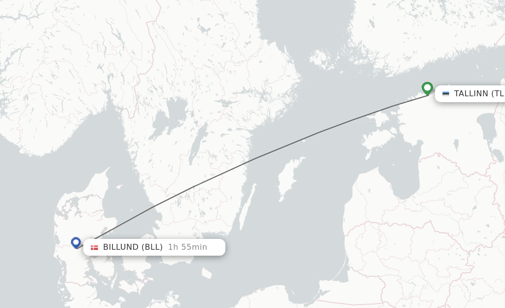 Direct (non-stop) Flights From Tallinn To Billund - Schedules ...