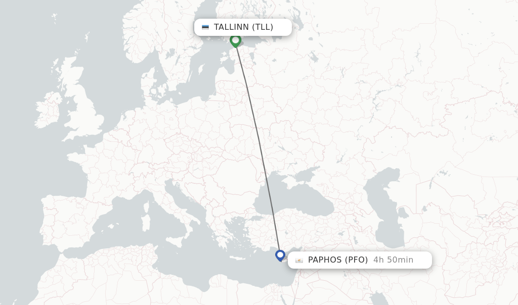 Direct (non-stop) Flights From Tallinn To Paphos - Schedules ...