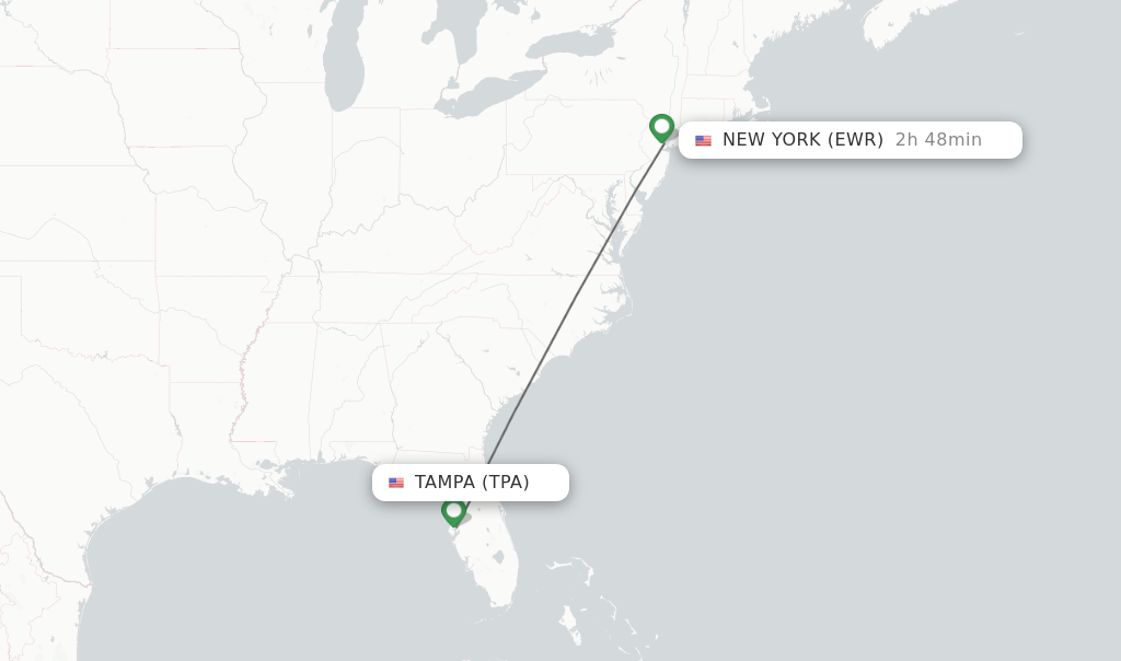 Direct non stop flights from Tampa to New York schedules