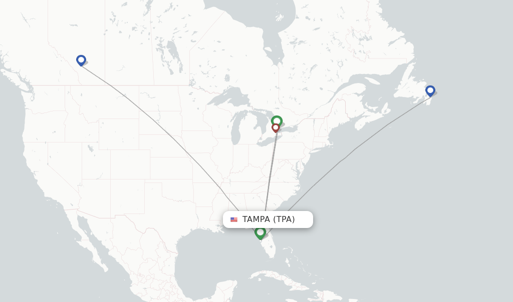 WestJet flights from Tampa, TPA