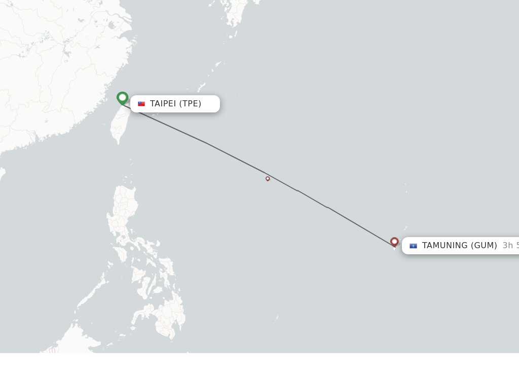 Direct (non-stop) Flights From Taipei To Guam - Schedules - Flightsfrom.com