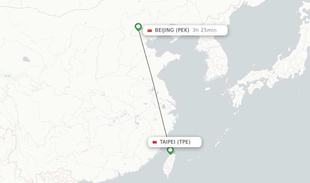 Direct (non-stop) Flights From Taipei To Beijing - Schedules ...