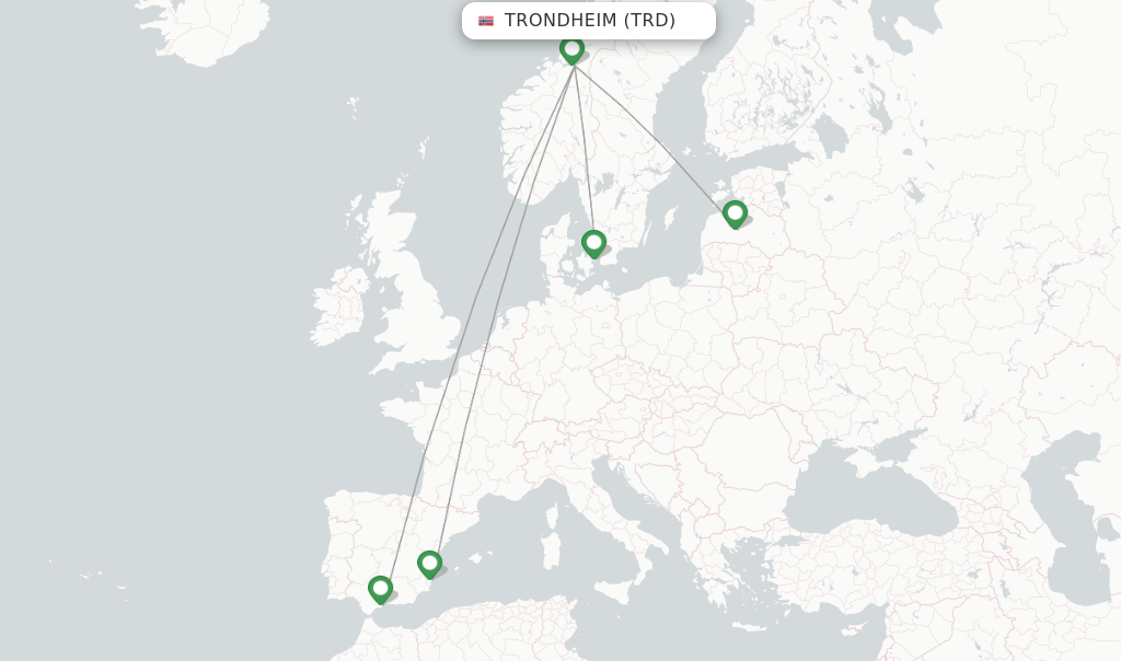 Norwegian Air Intl Flights From Trondheim, TRD - FlightsFrom.com