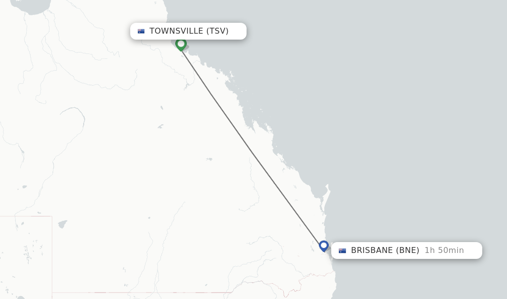 Direct non stop flights from Townsville to Brisbane schedules