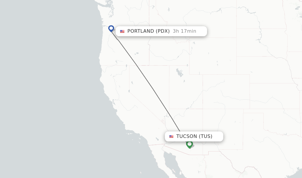 Direct (non-stop) Flights From Tucson To Portland - Schedules ...