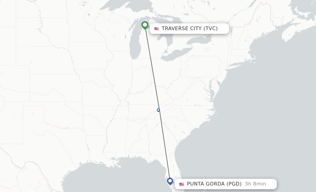 Direct (non-stop) Flights From Traverse City To Punta Gorda - Schedules ...