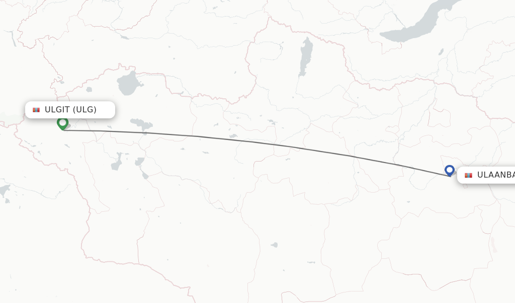 Direct (non-stop) flights from Ulgit to Ulaanbaatar - schedules ...