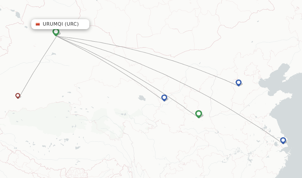 Spring Airlines flights from Urumqi, URC - FlightsFrom.com