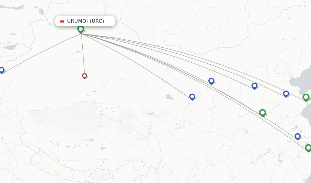 Shandong Airlines flights from Urumqi, URC - FlightsFrom.com