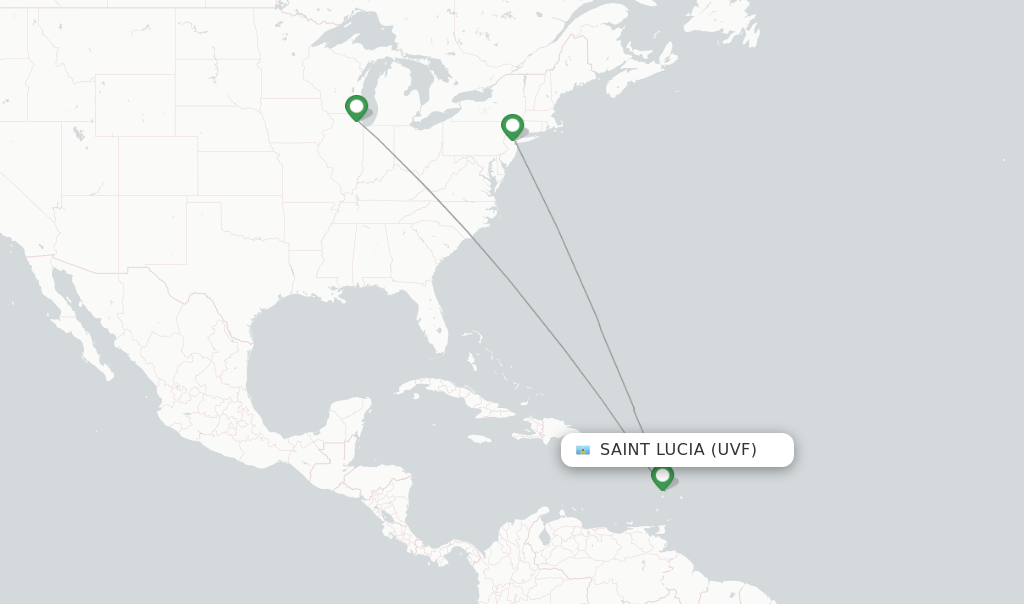 United flights from Saint Lucia UVF FlightsFrom