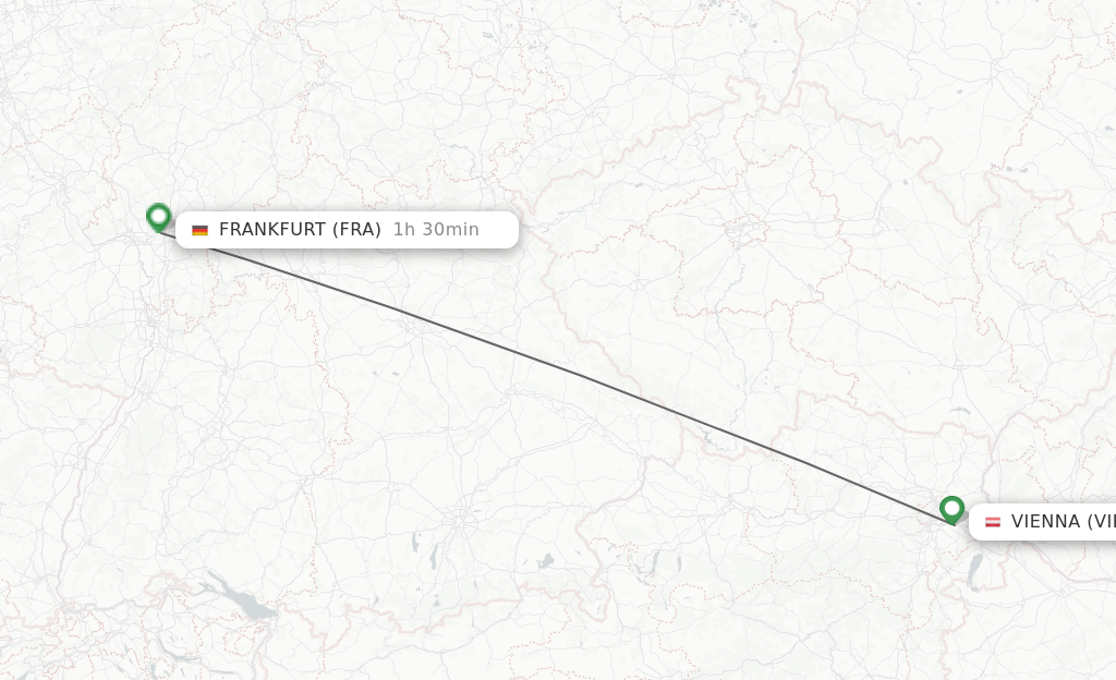 Direct non stop flights from Vienna to Frankfurt schedules