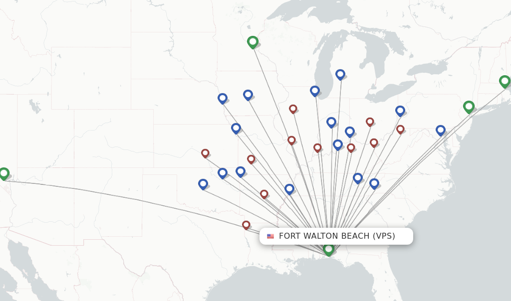 Allegiant Air flights from Fort Walton Beach, VPS