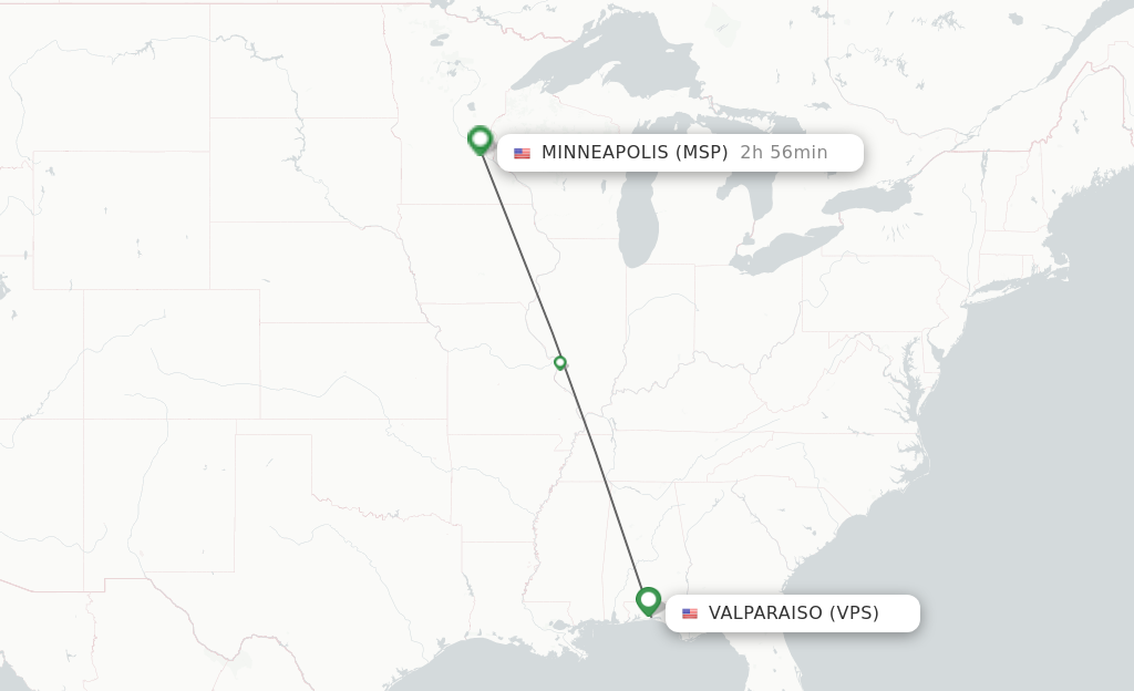 Direct (non-stop) Flights From Fort Walton Beach To Minneapolis ...