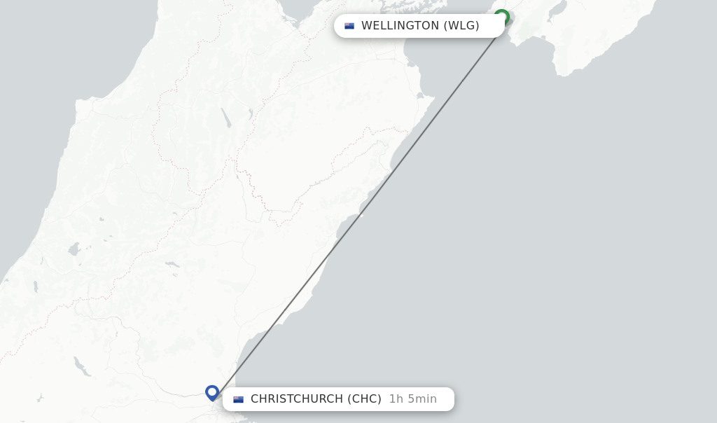 Direct (non-stop) Flights From Wellington To Christchurch - Schedules ...