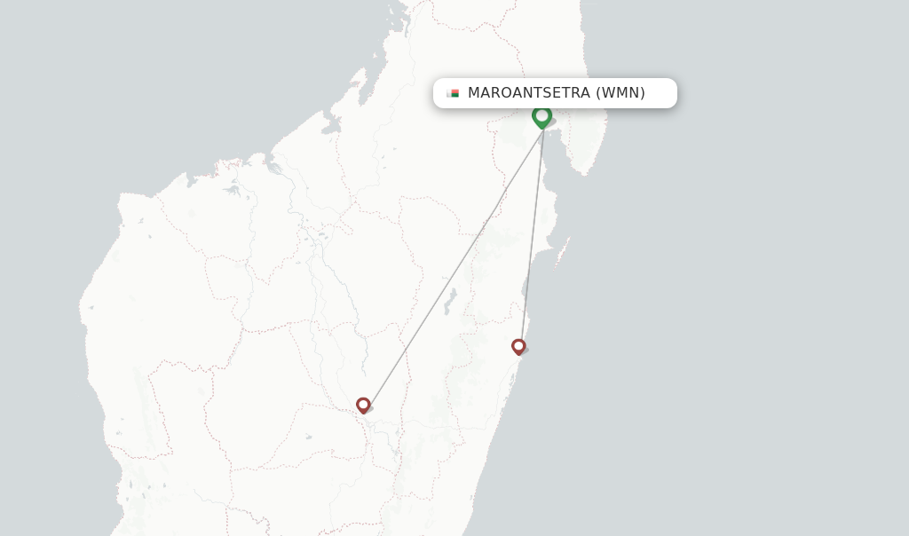 Tsaradia flights from Maroantsetra, WMN - FlightsFrom.com